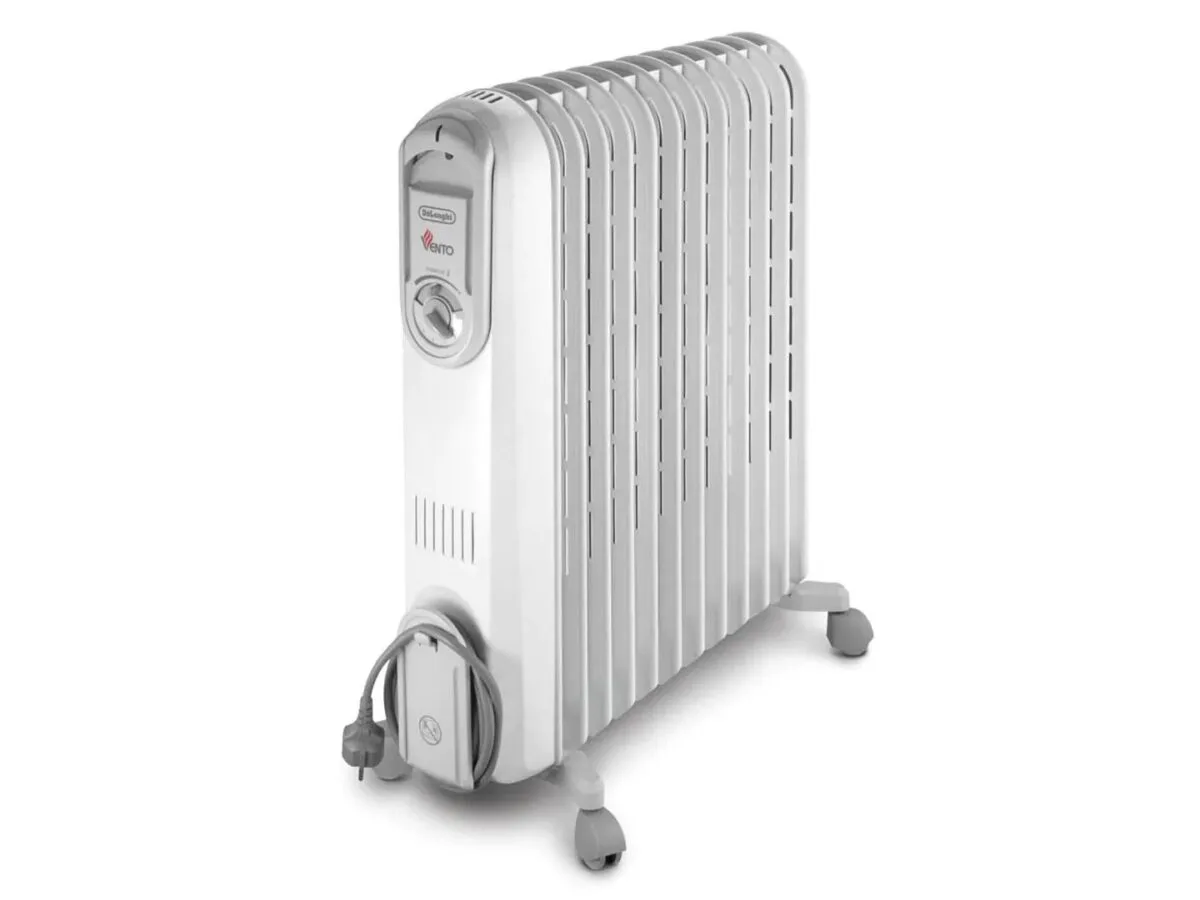Delonghi Oil Heater 12 Fins 2500 W Vento White - V551225