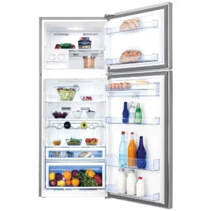 Beko Freestanding Digital Refrigerator, No Frost 2 Doors 19 FT Silver - DN153720DX