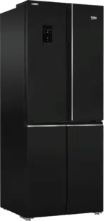 BEKO Refrigerator Side By Side 450 Litre Nofrost 4 Doors Digital Black GNE480E20ZBH