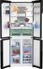 BEKO Refrigerator Side By Side 450 Litre Nofrost 4 Doors Digital Black GNE480E20ZBH