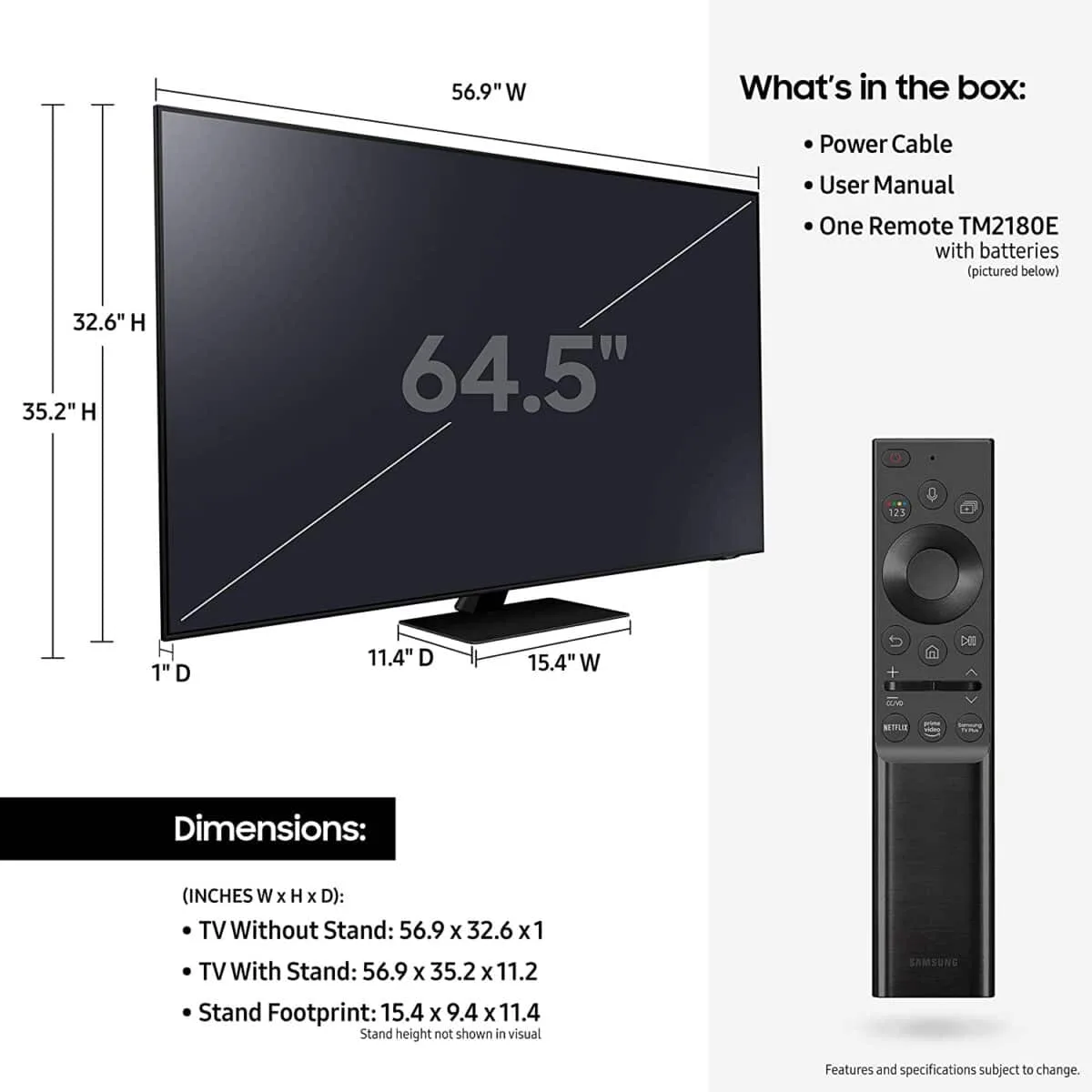 SAMSUNG 65-Inch Class Neo QLED QN85A Series - 4K UHD Quantum HDR 24x Smart TV with Alexa Built-in (QN65QN85AAFXZA, 2021 Model)