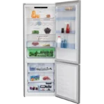 Beko Refrigerator 560 lt net 501 lt 2 Door Glass Black Nofrost Digital touch (Combi) RCNE560E35ZGB