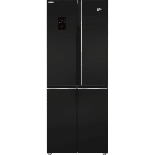 BEKO Refrigerator Side By Side 450 Litre Nofrost 4 Doors Digital Black GNE480E20ZBH