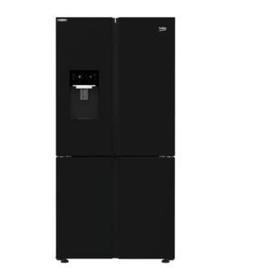 Beko Refrigerator 626 lt net 565 lt - 4 Door Black - Nofrost Digital touch with Dispenser GNE134626B