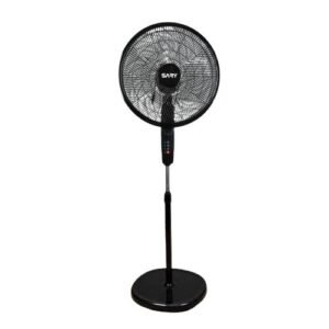 Sary Stand Fan 18 Inch With 5 Plastic Blades And Remote Control In White And Black Color SRSFB21015