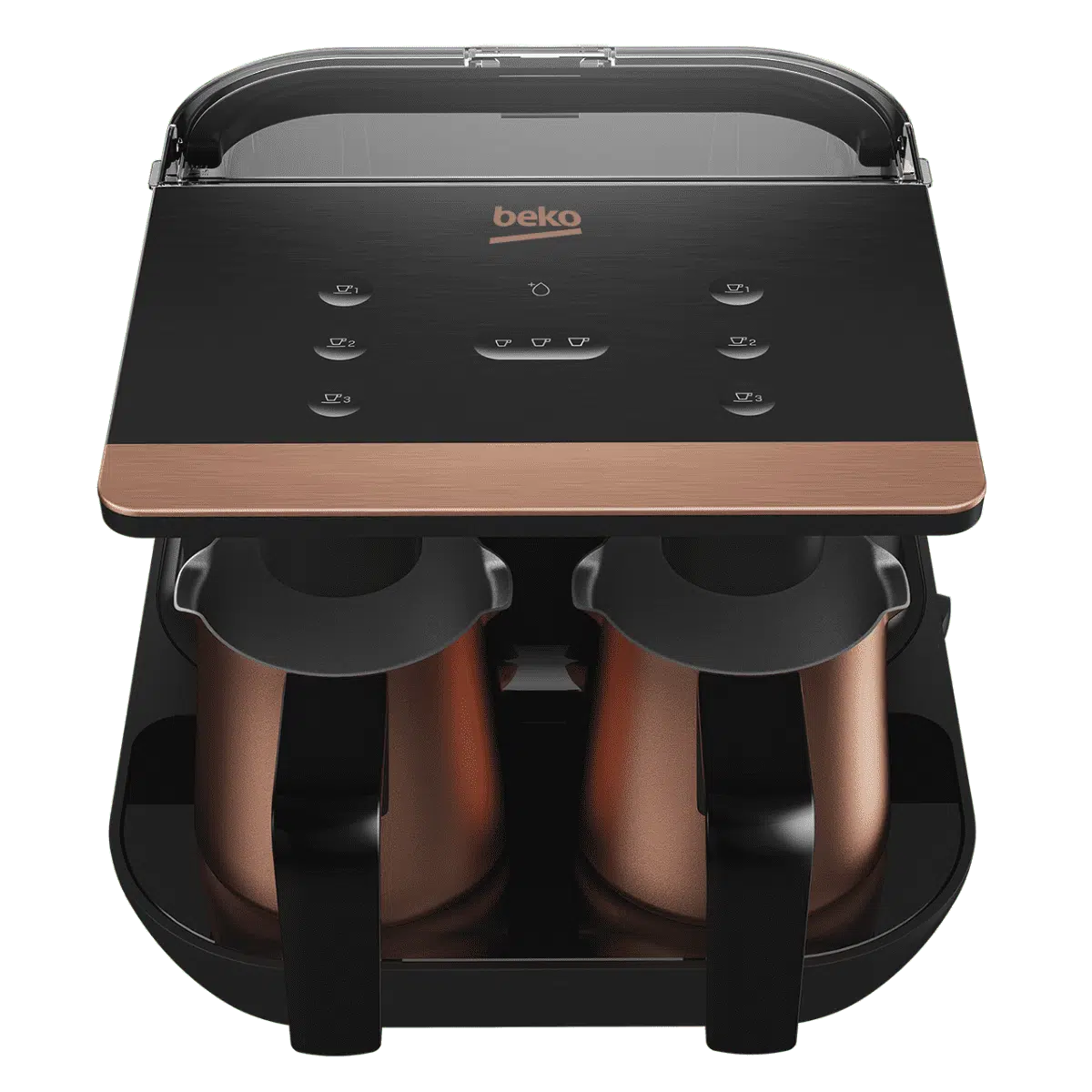 Beko Turkish Coffee Machine Double Pot Black-Gold TKM 8961 B