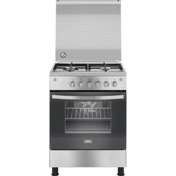 Zanussi Gas Cooker 60 cm 4 Burners Silver - ZCG61296XA