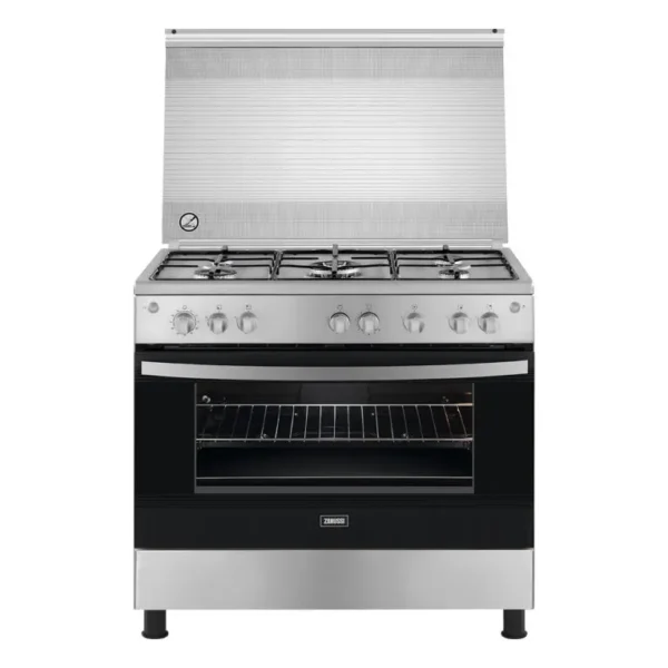 Zanussi Gas Cooker 90 cm 5 Burners Stainless Steel - ZCG91236XA