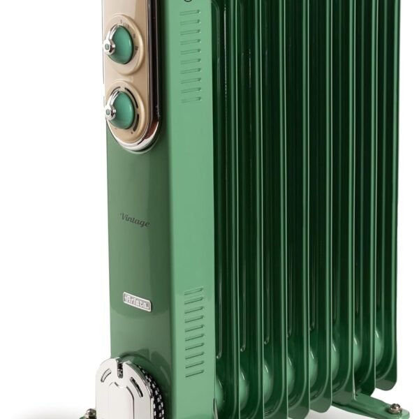 اريتي 839، دفاية كهرباء، 11 عنصر تدفئة، 3 مستويات طاقة، مقبض سهل الحمل، 2500 وات بحد أقصى، أخضر "ضمان دولي" (Copy)