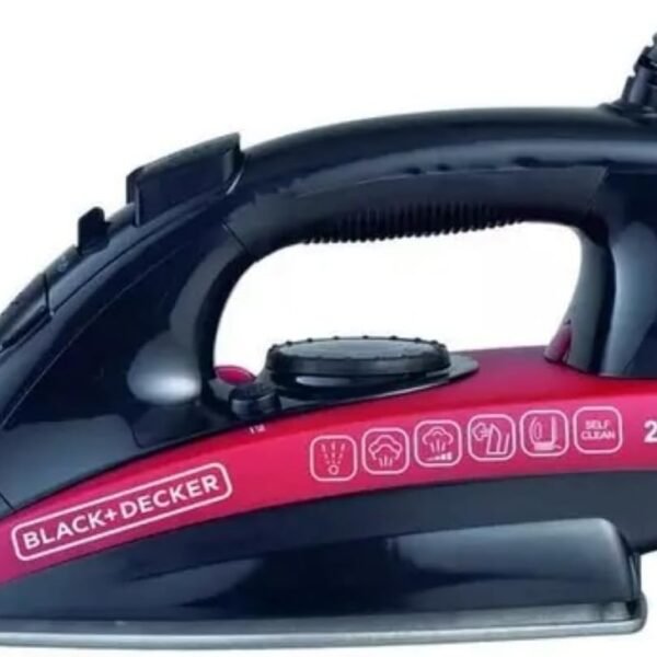 Black & Decker 2200W Steam Iron, Non-Stick Soleplate Multicolor X2200